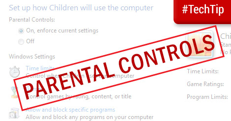Tech Tip: Using Parental Controls in Windows